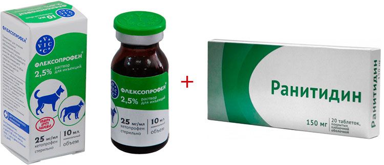 Flexoprofeno y ramitidina