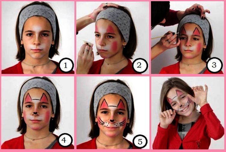 Tutorial: cómo dibujar la carita de un gato en la cara de un niño