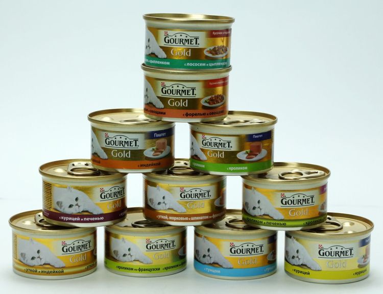 Gama de alimentos Gourmet para gatos