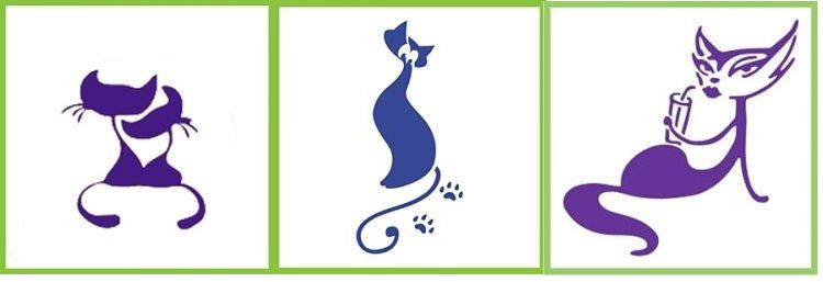 Siluetas de gato para tatuaje de purpurina