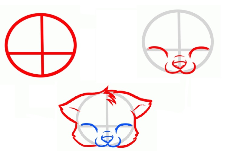 Dibujo de una gata dormida