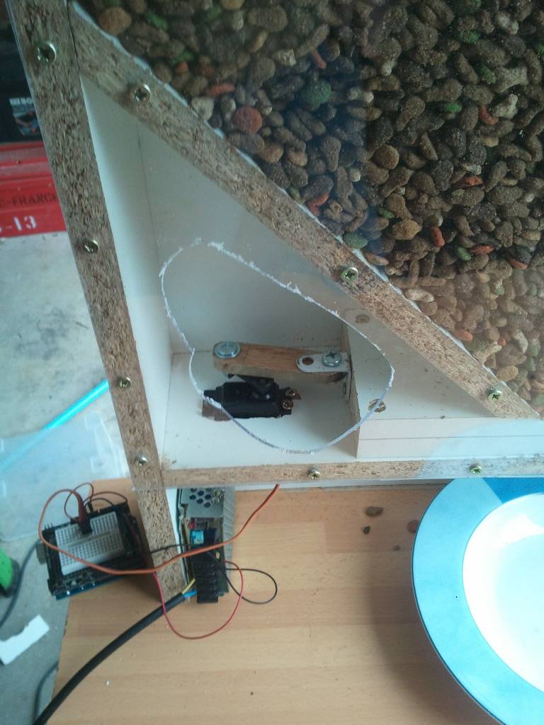 Comedero automático para gatos hecho en casa