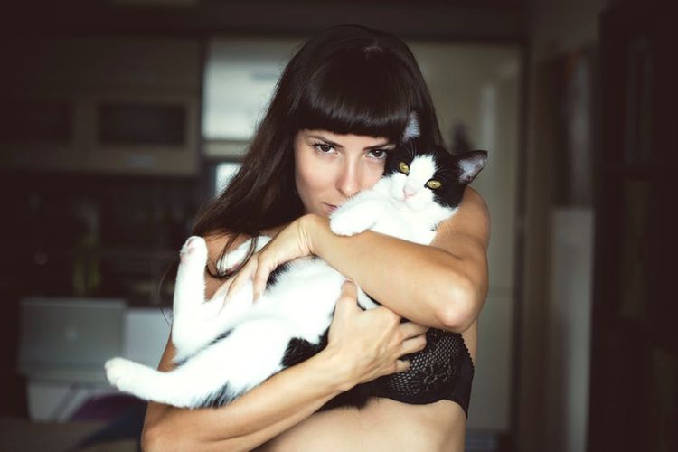 La gata y su nueva dueña