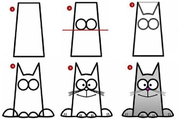 Gato de figuras geométricas