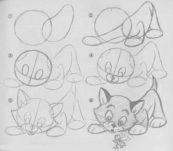 Gatito cazando