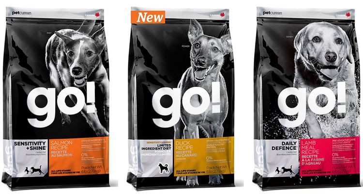 Paquetes de alimento Go! para perros