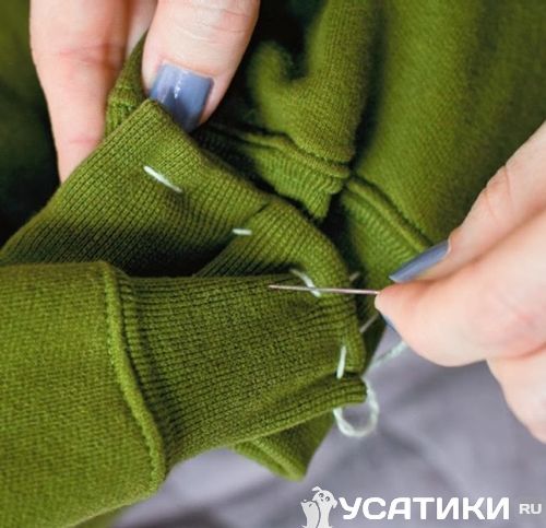 Coser las mangas al fondo