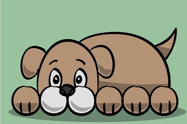 Dibujo sencillo de un perro