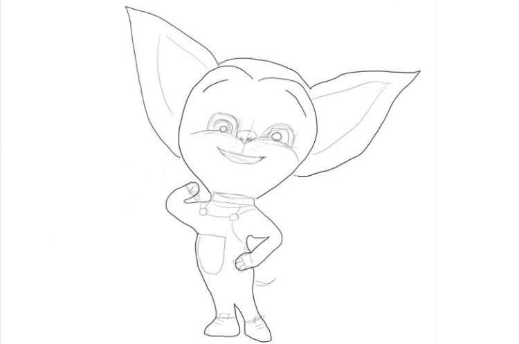 Boceto del cachorro Barboskin