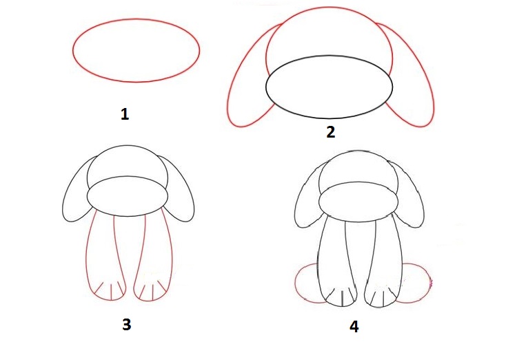 Dibujo paso a paso de un perro