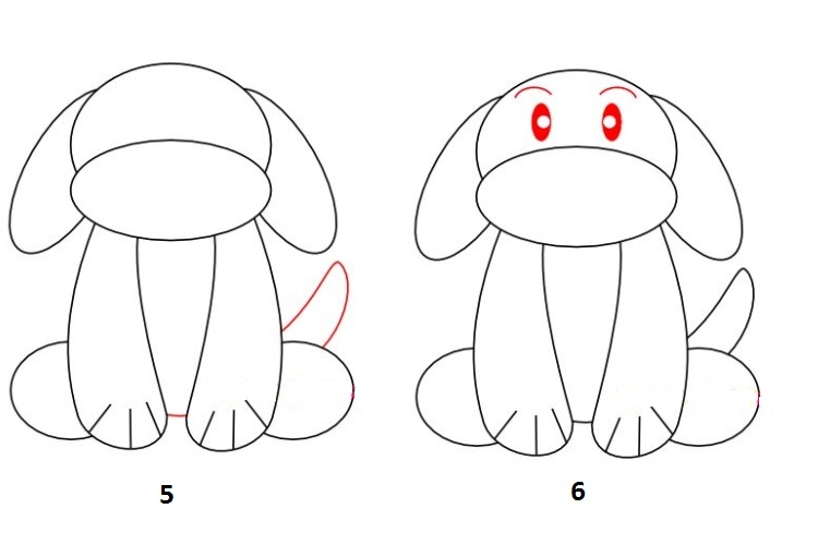 Dibujo paso a paso de un perro