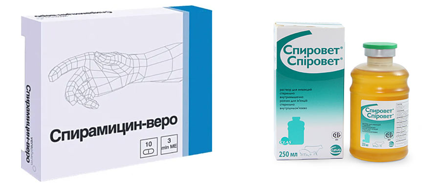 Espiramicina y Spiróvet - análogos del medicamento Stomorgil