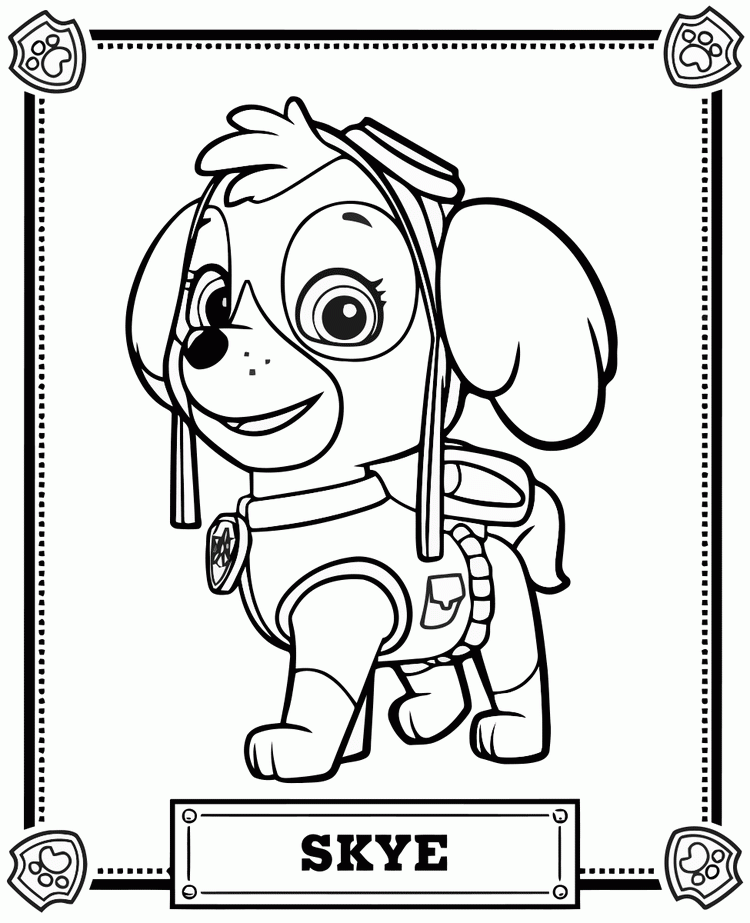 Dibujo para colorear de La Patrulla Canina
