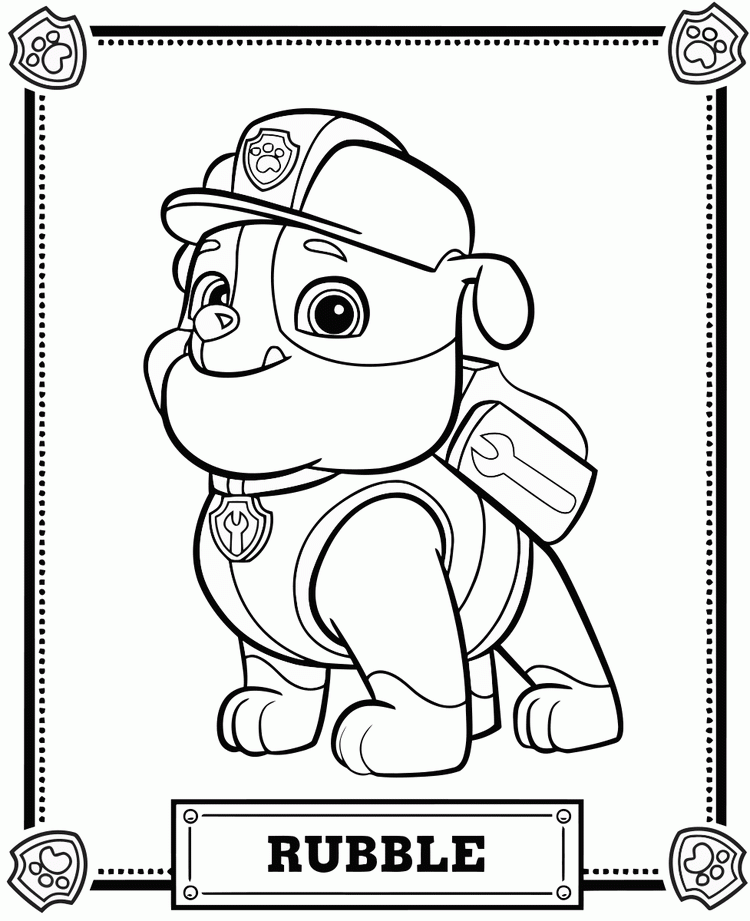 Dibujo para colorear de La Patrulla Canina