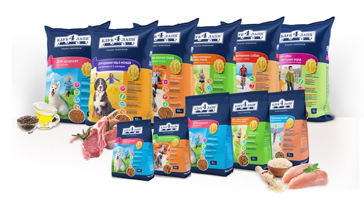 Línea de piensos para perros Klub Chetyre Lápy