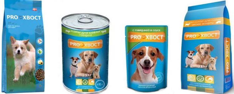 Línea de alimentos para perros Projvost