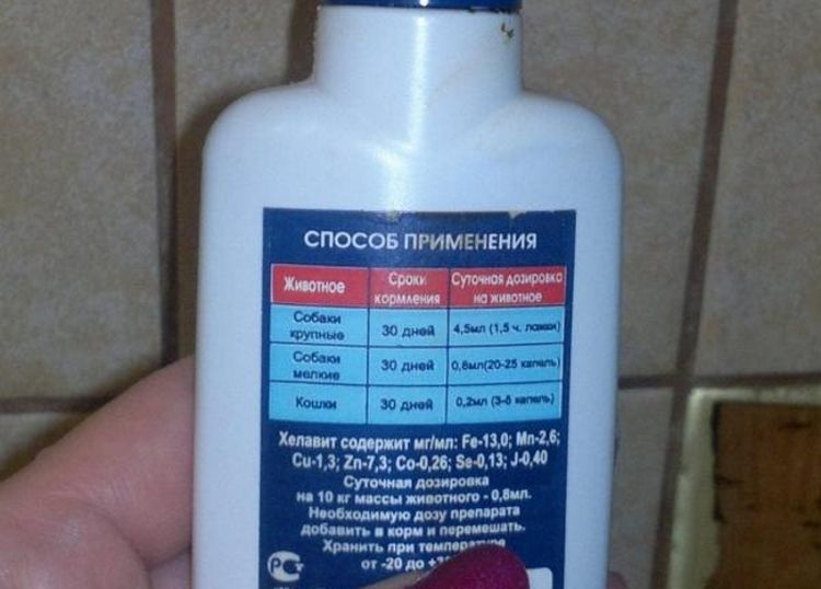 Instrucciones de Helavit para perros