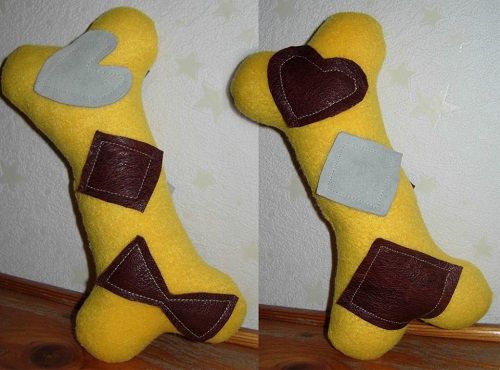 Hueso de fleece para cachorros