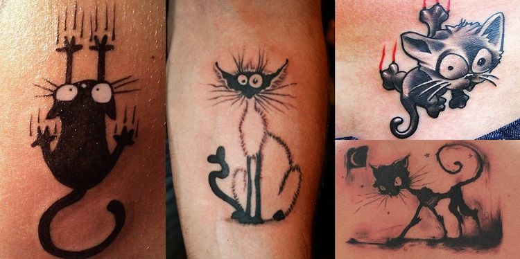 Boceto de tatuaje de gato