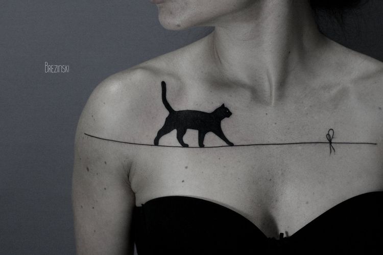 Boceto de tatuaje de gato