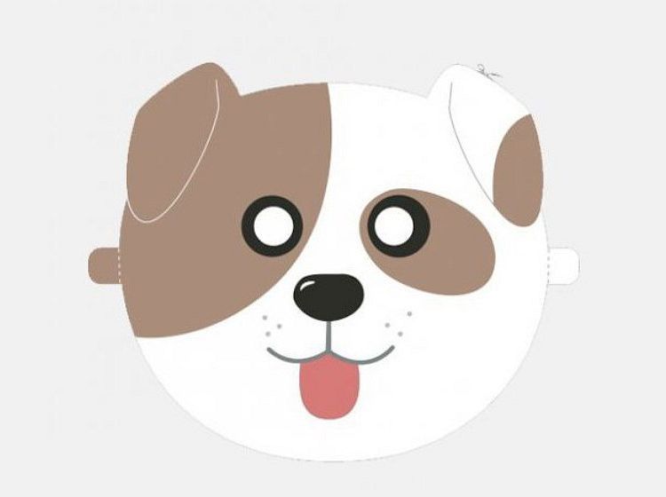 Máscara de perro con sus propias manos