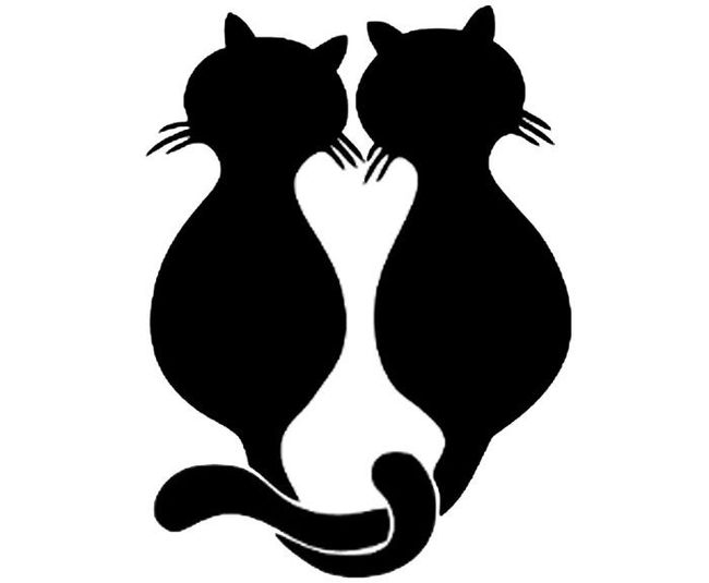 Estarcido de gatos para decoración