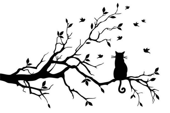 Estarcido de gatos para decoración