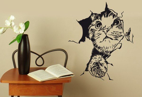 Estarcido de gatos para decoración
