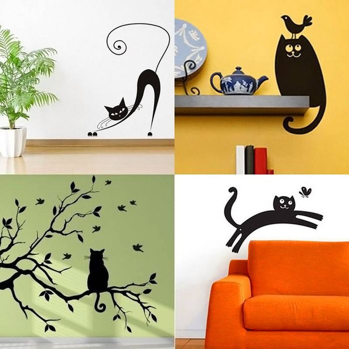 Estarcido de gatos para decoración