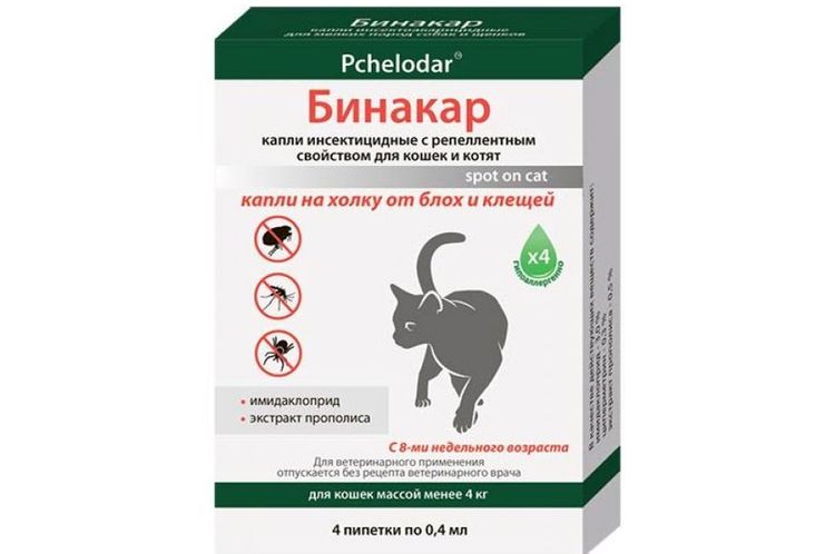 Gotas para gatos Binakar