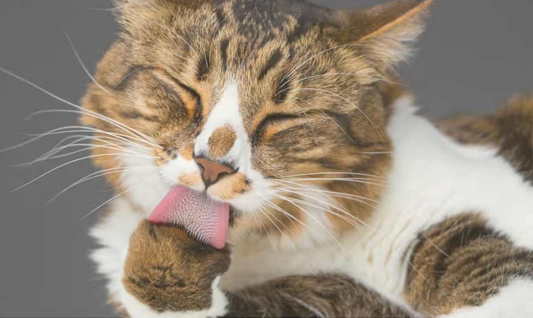 ¿Por qué los gatos se laman a sí mismos y a otros?