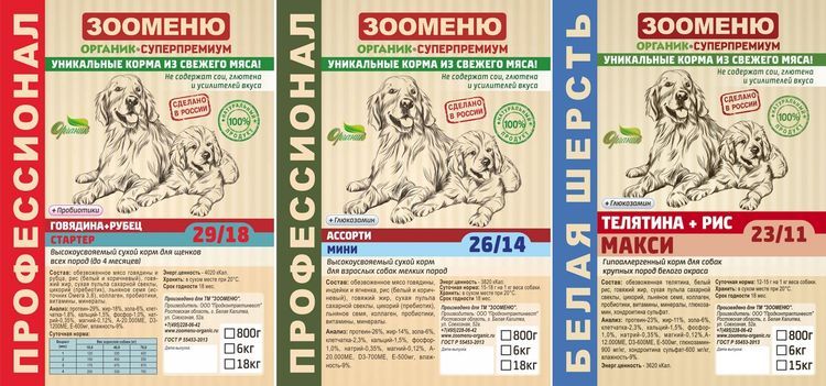 Zoomenú para perros