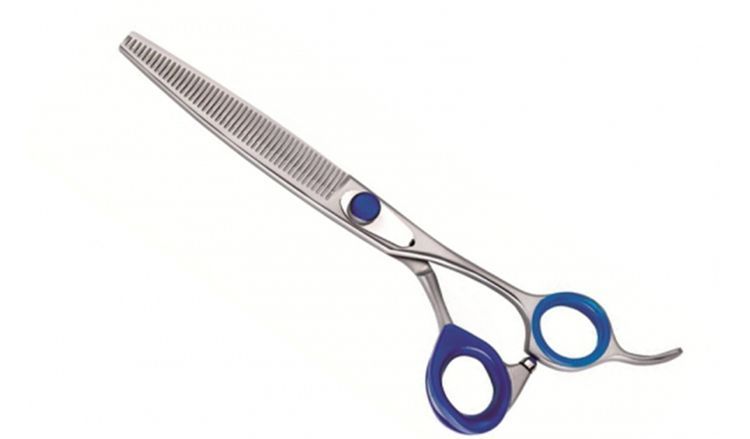 Tijeras con tornillo ajustable para cortar el pelo de perros
