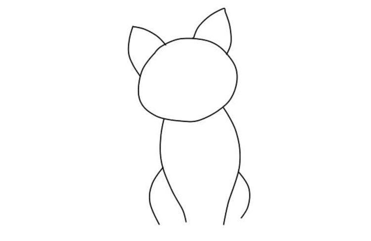 Wie zeichnet man eine sitzende Katze Schritt für Schritt