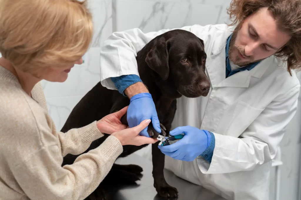 Corte de uñas al perro