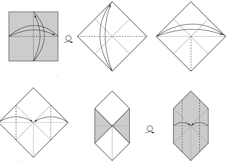 Marcapáginas de origami de gato