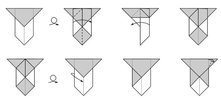 Marcapáginas de origami de gato