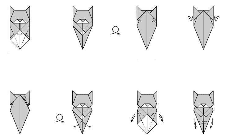 Marcapáginas de origami de gato