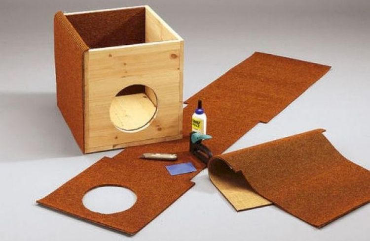 Fabricación de una casita para gato de contrachapado