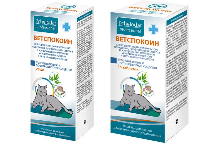 Tabletten und Suspension für Katzen Wetspokoin